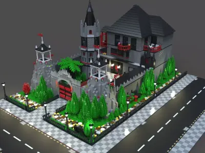 Lego mansion 3D model