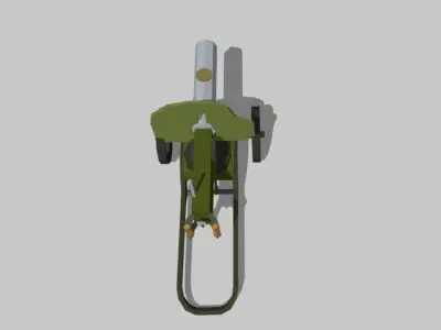 Maxim-Gun cannon on wheels Free low-poly 3D model