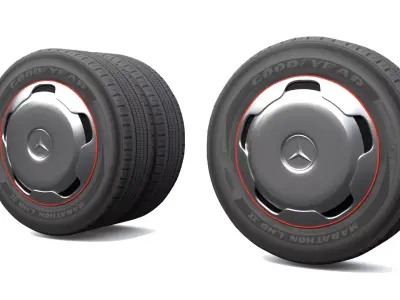 Mercedes Benz Bus Wheel 3D model