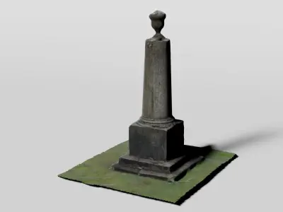 Historical headstone memorial 3D model