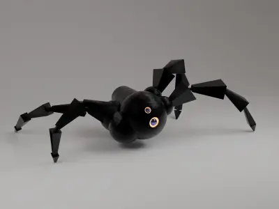 Robot Spider RIGGED Lowpoly Low-poly 3D model