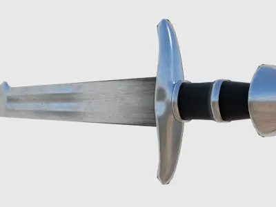 Falchion Sword - Game Ready Low-poly 3D model