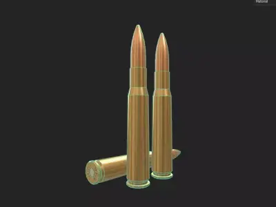 132x99 Hotchkiss Ammo Low-poly 3D model
