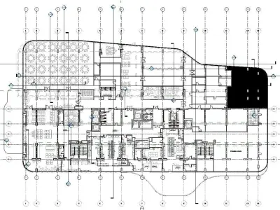 Hotel in Revit 3D model