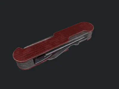 Red Army Knife - Knife - Weapon - Army Prop - Swiss Army Knife Low-poly 3D model