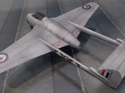 DeHavilland DH-100 Vampire FB Mk-5 3D model