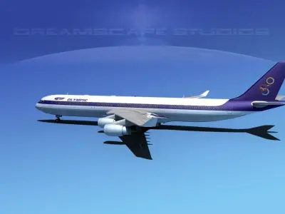Airbus A340-600 Olympic 3D model