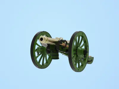 French 12-pounder Cannon 3D print model