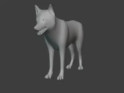 lobo low poly 3D model