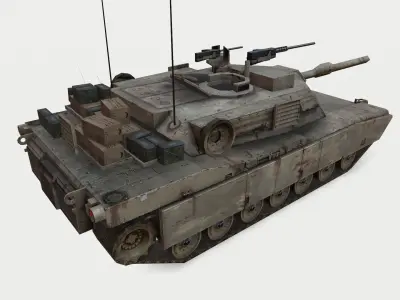 Abrams M1A3 Low-poly 3D model