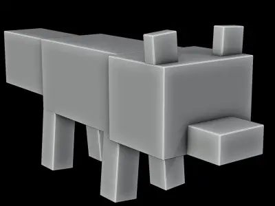 Minecraft Fox 3D Model 3D model