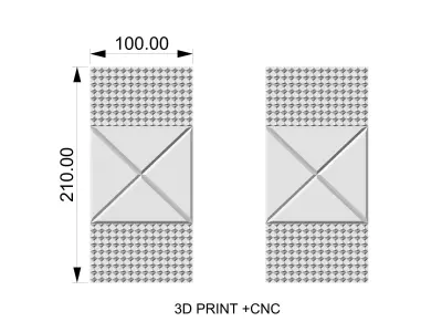 Decorative panel AND DOOR OO3 Free 3D print model