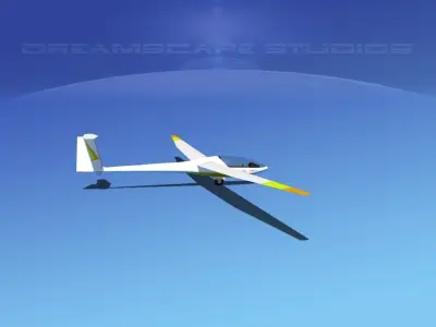 Glaser Dirks DG200 15Mtr Sailplane V10 3D model