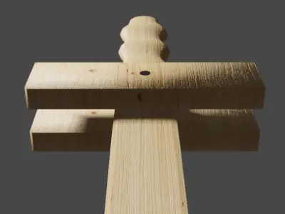Wooden Sword Free 3D model