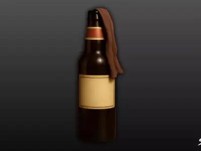 Molotov Brown Low-poly 3D model