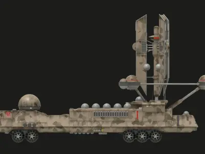 Radar Rover Low-poly 3D model