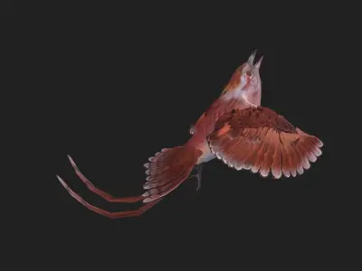 The Mockingbird four animated series Low-poly 3D model