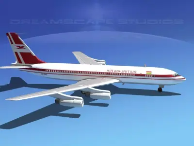 Boeing 707 Air Mauritius 3D model