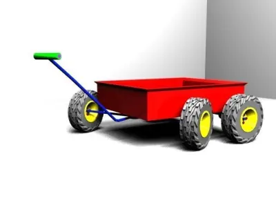 garden cart 3D model