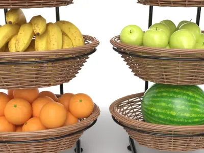 Fruits Display Stands 3D model