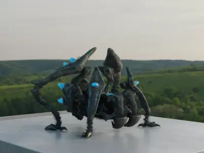 Spider Crab Creature Low-poly 3D model