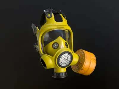 Gas Mask  Low-poly 3D model