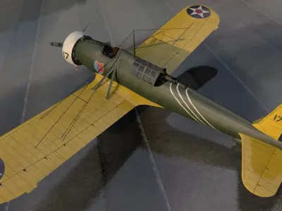 Curtiss A-12 Shrike 3D model