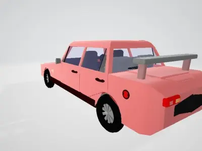 Cartoon Car Low-poly 3D model