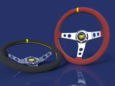 OMP steering wheel 3D model