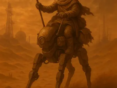 Desert Nomad on Mech Steed 3D model