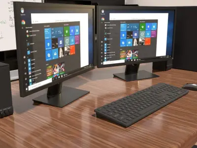 Lowpoly office pack Low-poly 3D model