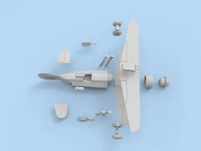 Jet Biplane 3D print model