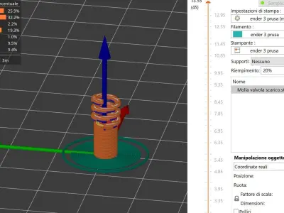 Molla per valvola motore Free low-poly 3D model