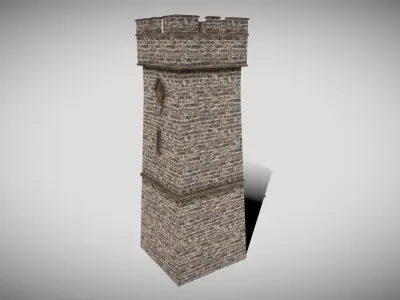 Medieval Castle Tower Low-poly 3D model