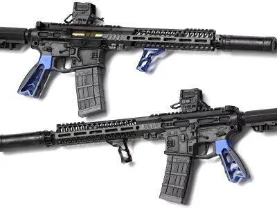 AR 15 SLR Low-poly 3D model