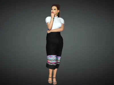 student suit khawb ncaw nplog 3D model