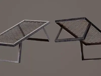 Bonfire Grill Free low-poly 3D model