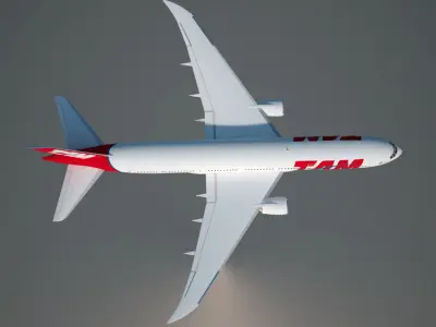 TAM Airlines 777 300 ER 3D model