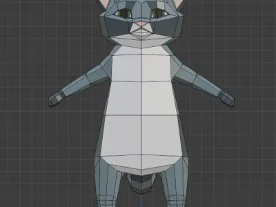 Meow-Meow Gangnam Style Low-poly 3D model