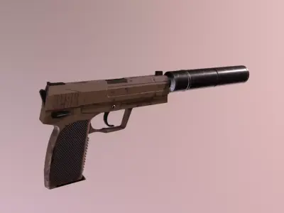 USP-S Sand Low-poly 3D model