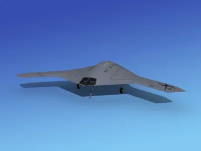 X-47B UCAS 1 Low-poly 3D model