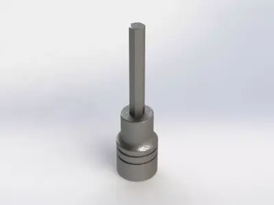 Soquete Longo Allen Long Socket 7-32 Pol 3D model