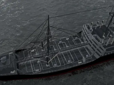 T-2 Oil Tanker - Gaines Mill 3D model