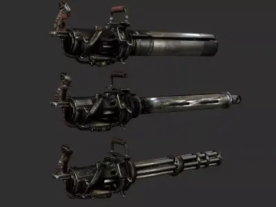 Heavy Mutant Machine Gun Low-poly 3D model