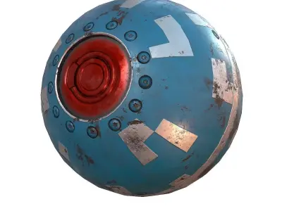 Sci-fi Sphere PBR Low-poly 3D model