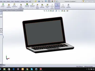 Hp pavilion 14 notebook Low-poly 3D model