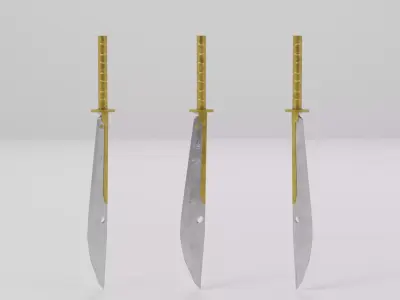 Chinese Dao Sword - Traditional Martial Arts Weapon 01 Low-poly 3D model