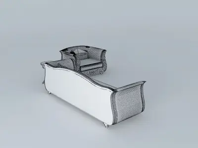 COUCH sofa and chair Free 3D model
