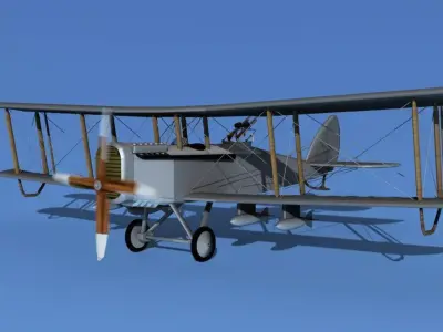 Airco DH-4 Bomber Unmarked 3D model