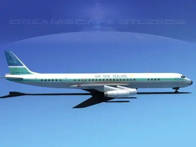 Douglas DC-8-63 Air New Zealand 3D model